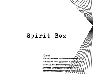 Spirit Box   - A game of blackout poetry 
