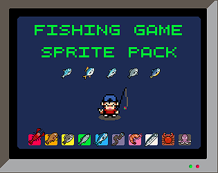 Free Fishing Game Assets Pixel Art Pack 