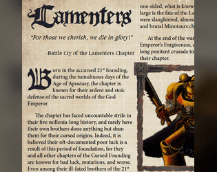 Lamenters Chapter - DW Supplement  