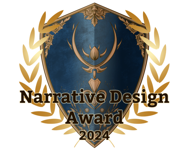 Narrative design awards 2024 shield and laurels
