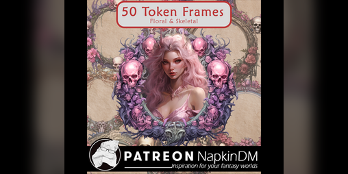 Cover image for Deathly Fragrance - 50 Floral and Skeletal Token Frames