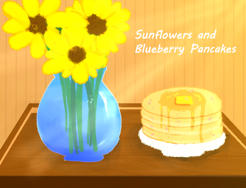 Sunflowers and Blueberry Pancakes cover
