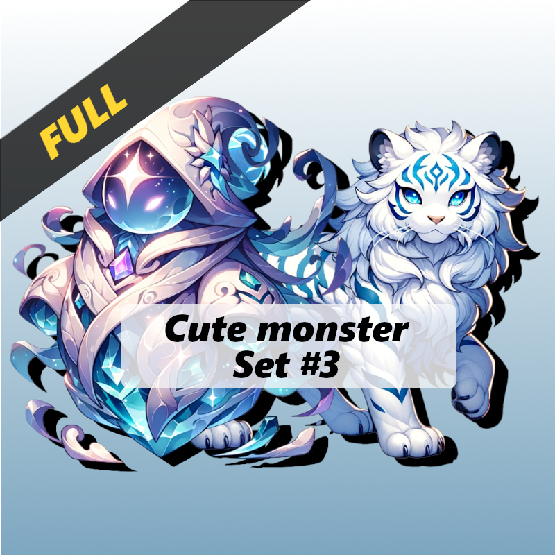 Cute Monster Set 3 By Trulymalicious Cute Monster Set 3 By Trulymalicious