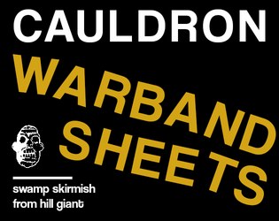 Cauldron Warband Sheets  