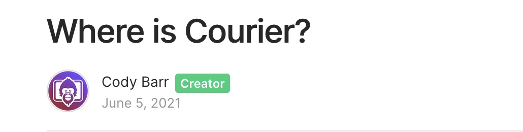 Where is Courier?