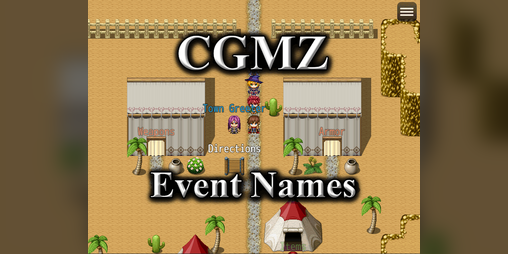 Cover image for [CGMZ] Event Names for RPG Maker MZ