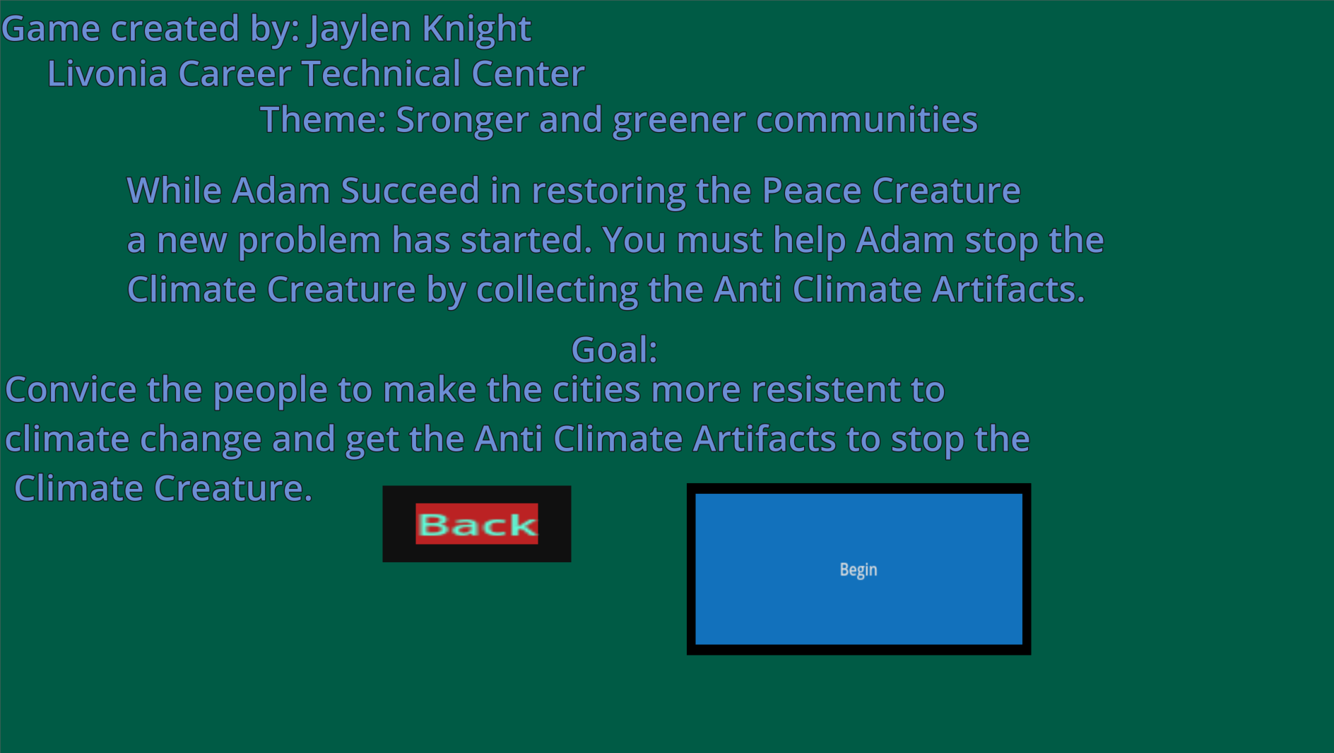 Change For A Warmer Planet: A Journey For Peace Continuation (StoryBoard)