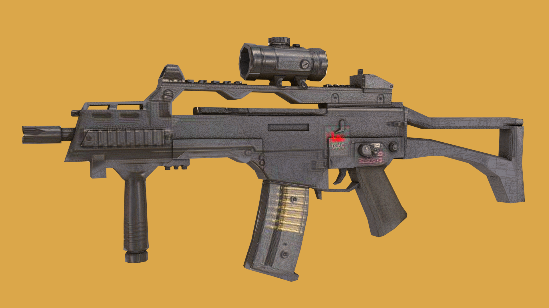 low poly stylish cartoon g36c gun by DELL3A STUDIO