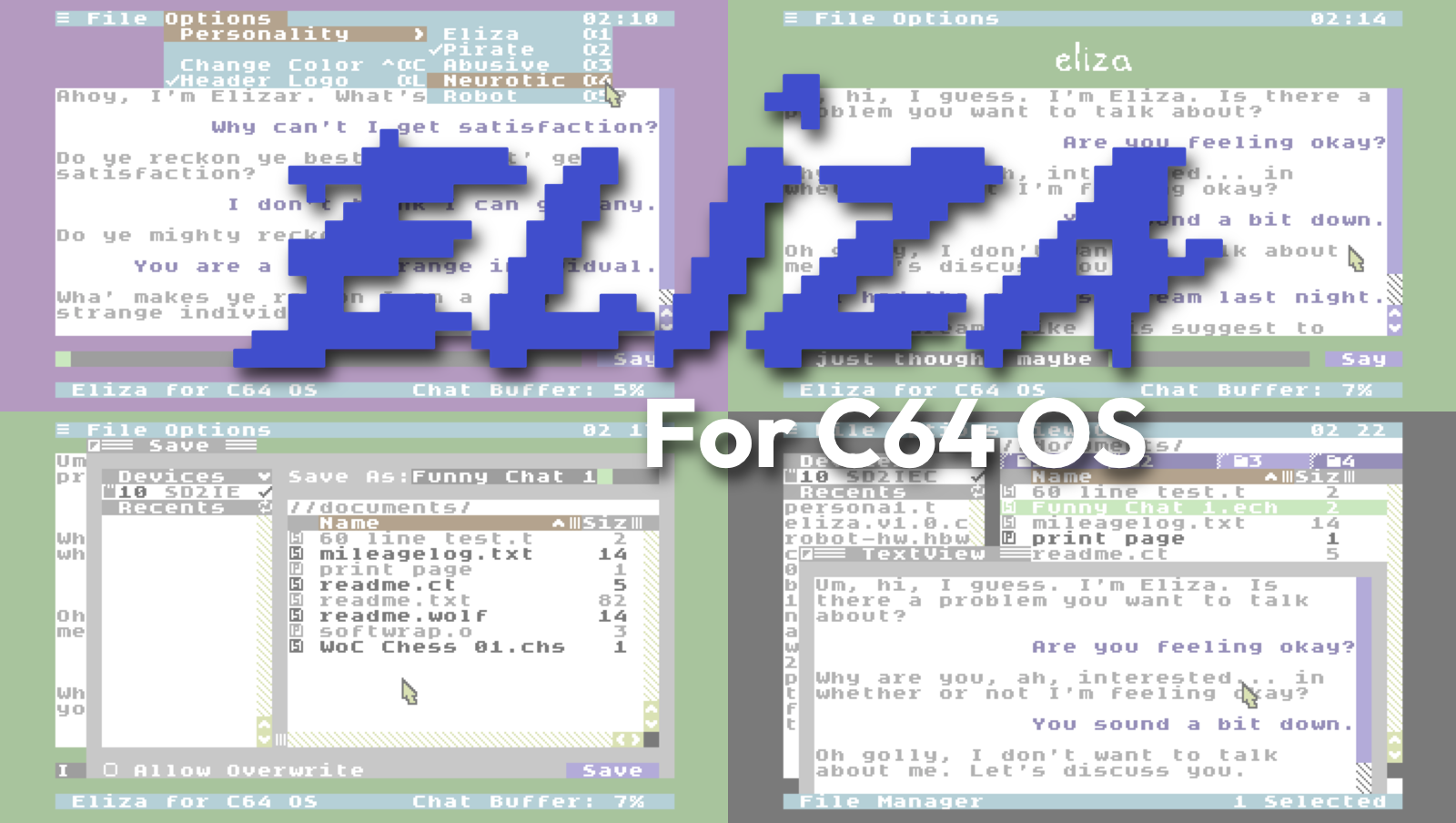 Eliza for C64 OS