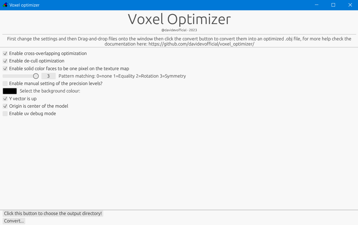 Voxel optimizer