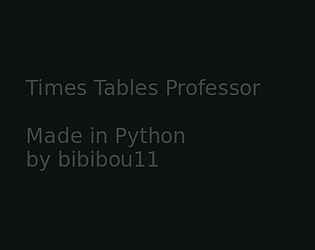 Times Tables Professor