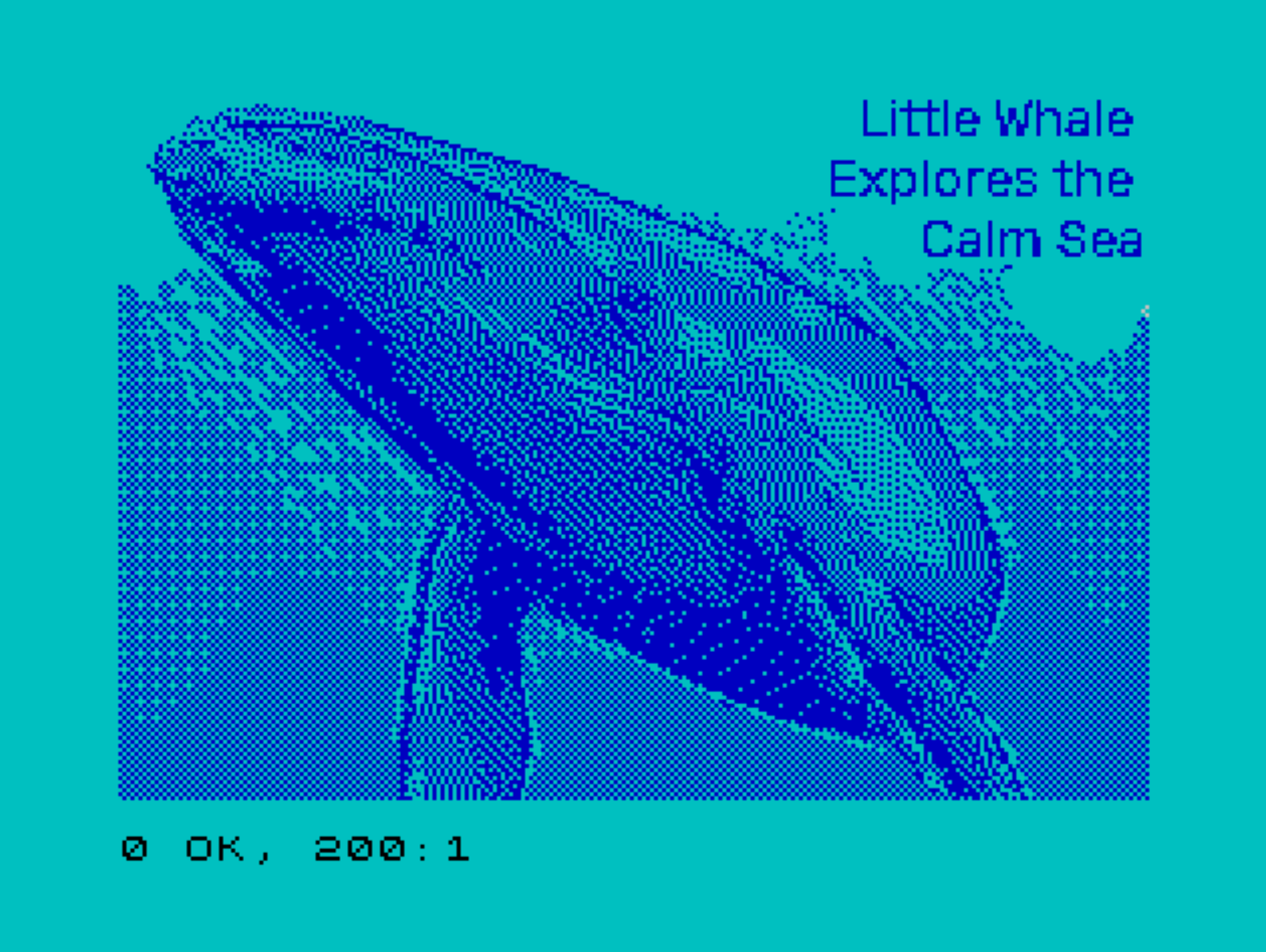 Little Whale Explores the Calm Sea