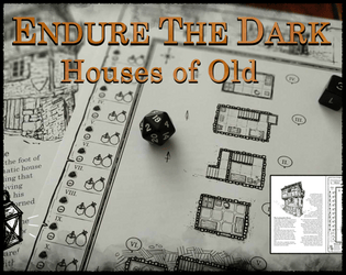Endure The Dark - Houses of Old   - 5 Fantasy Dungeon Battle Maps with Random Tables for your Tabletop RPG. And How to Draw a Dungeon Map. 