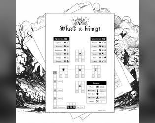 What a king!   - Print and play dice drafting game about ruling a kingdom through tough times 