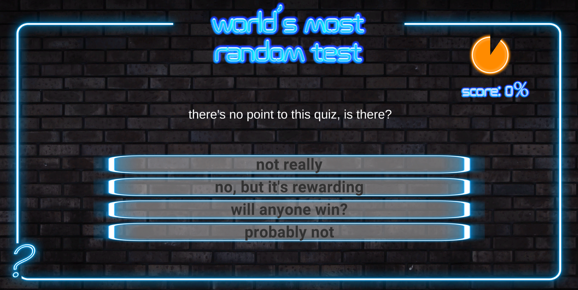 World's Most Random Quiz Game