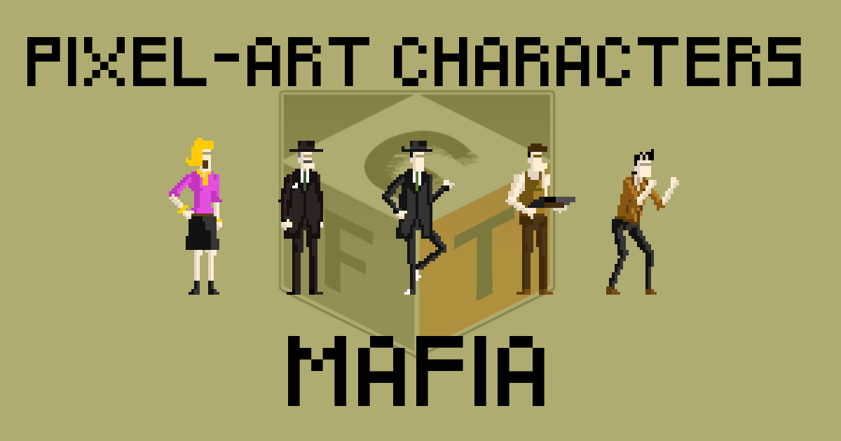 Pixel-Art Characters - Mafia