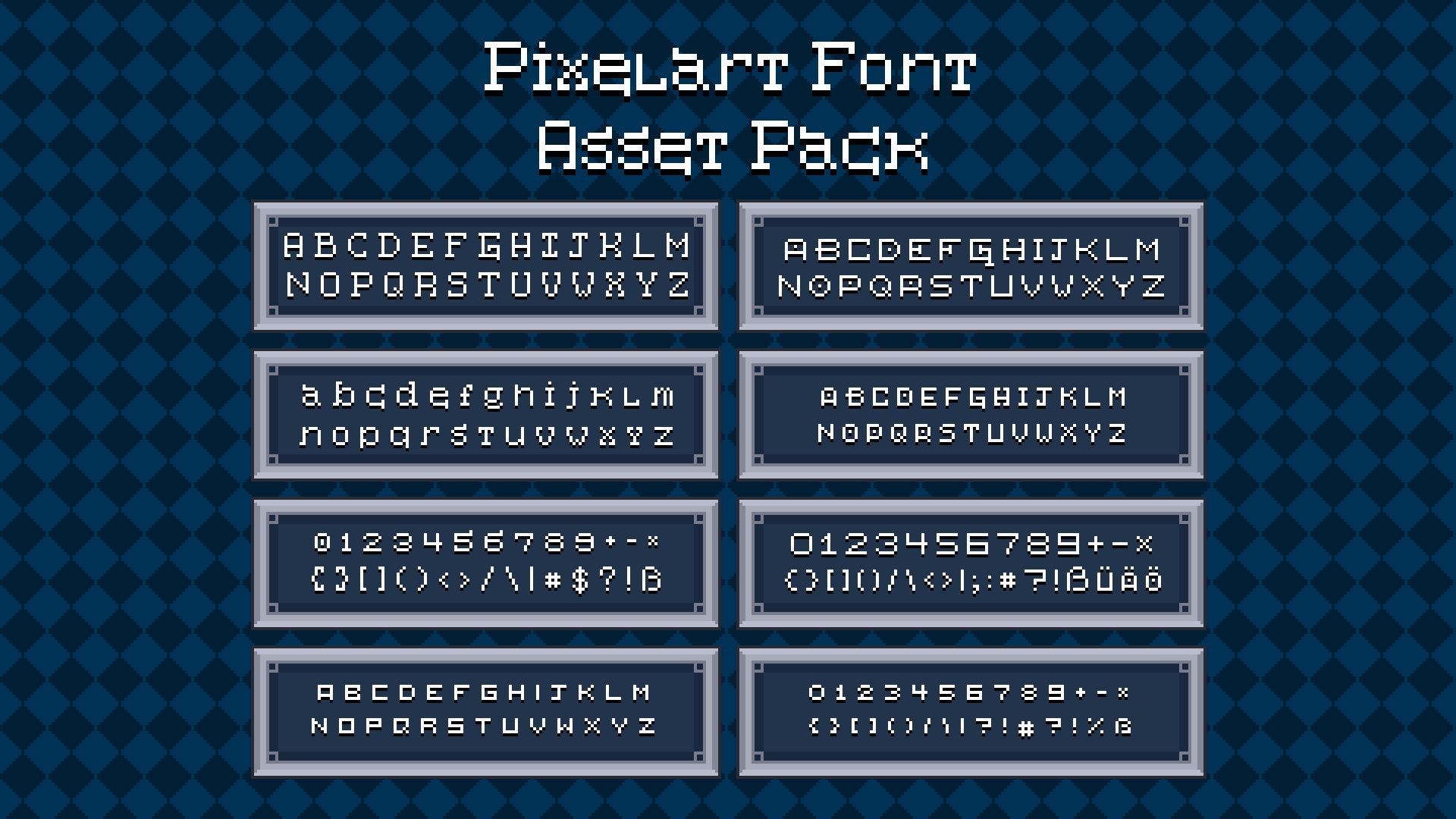 Pixelart Fonts Asset Pack by ELV Games
