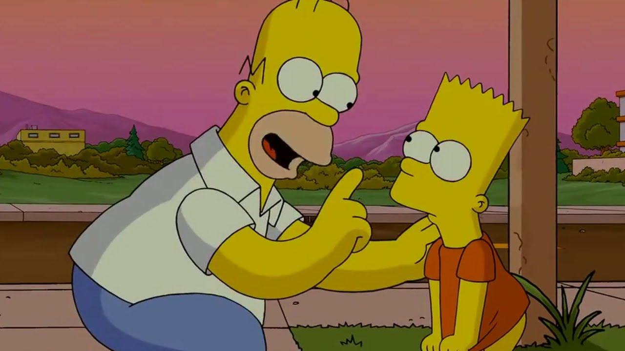 Гомер и барт. Симпсоны мемы. Гомер худший день.