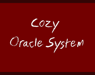 Cozy Solo RPG Card Oracle System   - Play any game solo or expand your journaling games. 