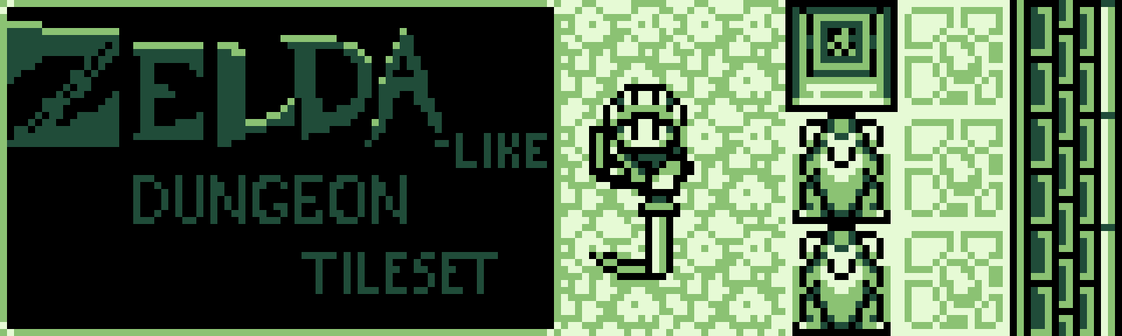 Gameboy Zelda-like Dungeon Assets