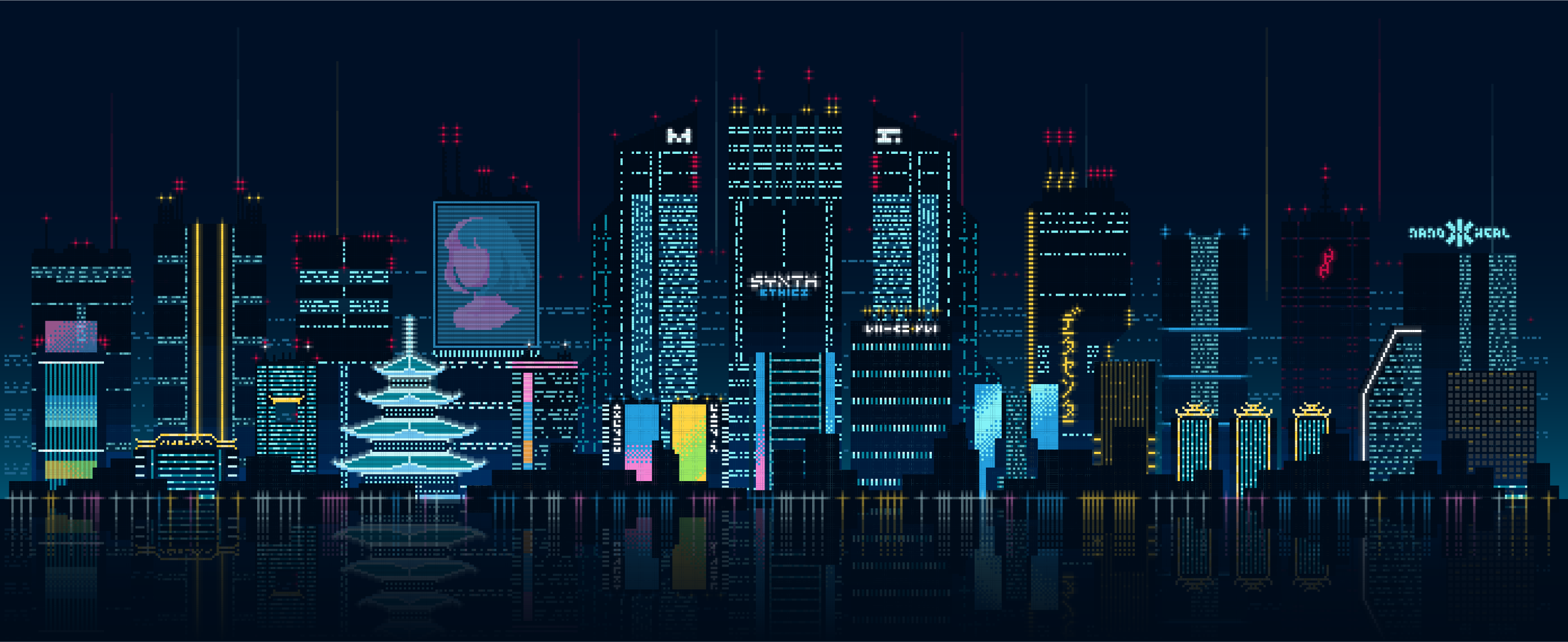 Cyberpunk City Background