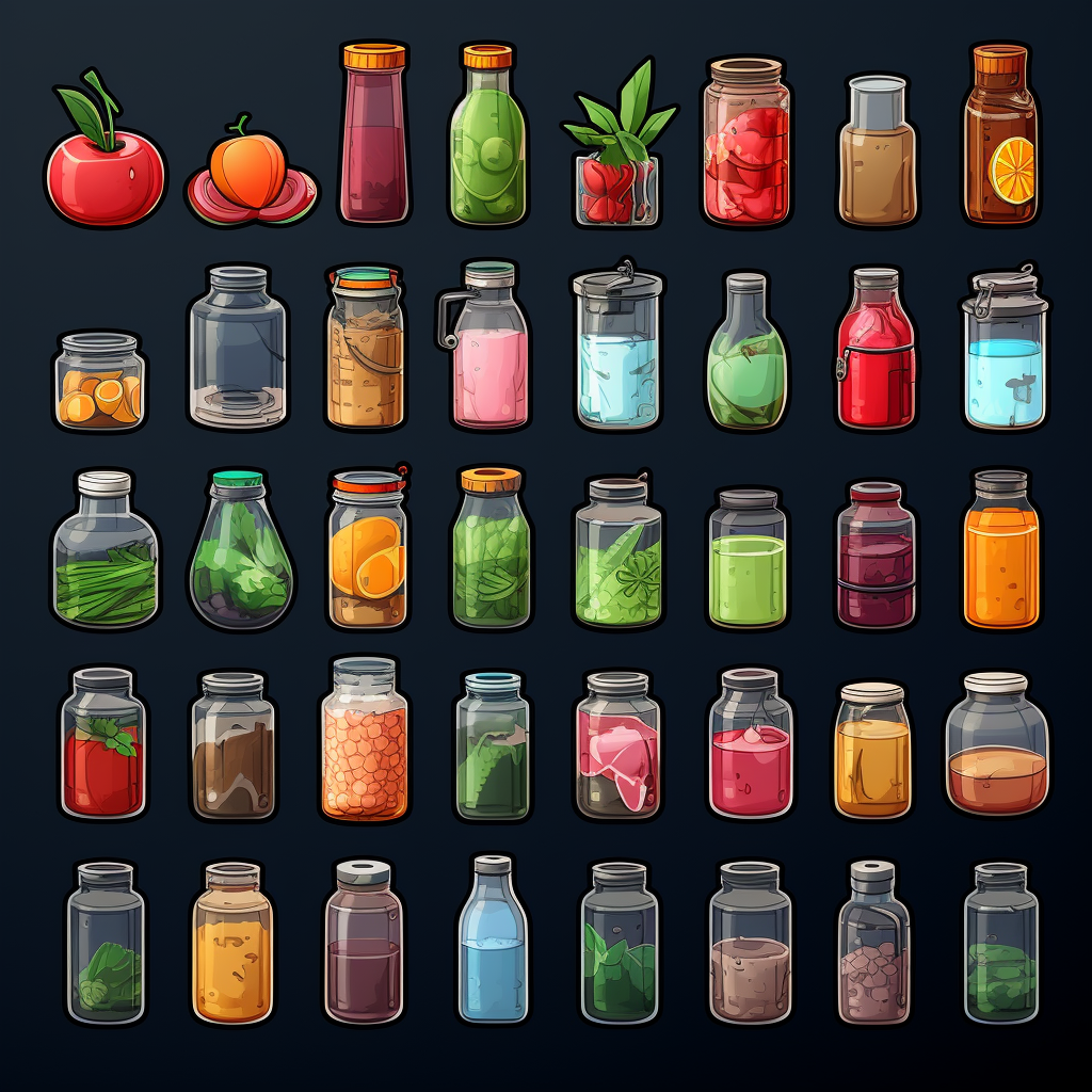 Potts, Drinkable Items 2D Assets by Flora