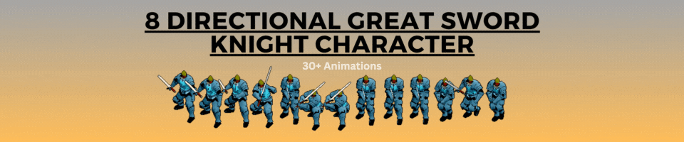 8 Directional Greatsword Knight Character