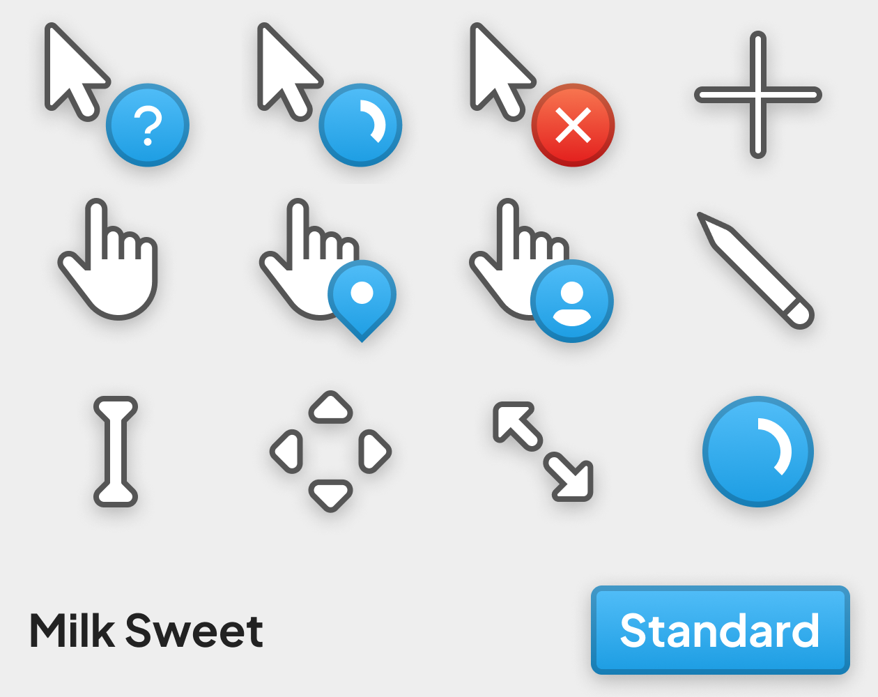 Milk Sweet Cursors - Standard by Studio Elttob