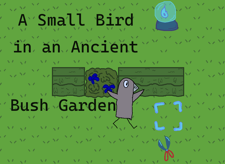 A Small Bird in an Ancient Bush Garden