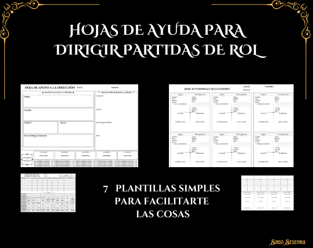 Cover image for Hojas de ayuda a la dirección de partidas de rol