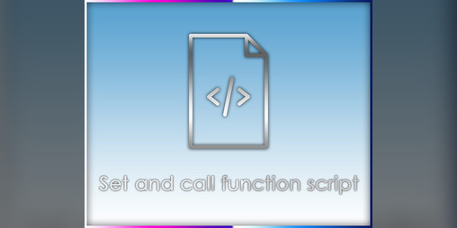 Cover image for Set and call function script (Coppercube behavior)