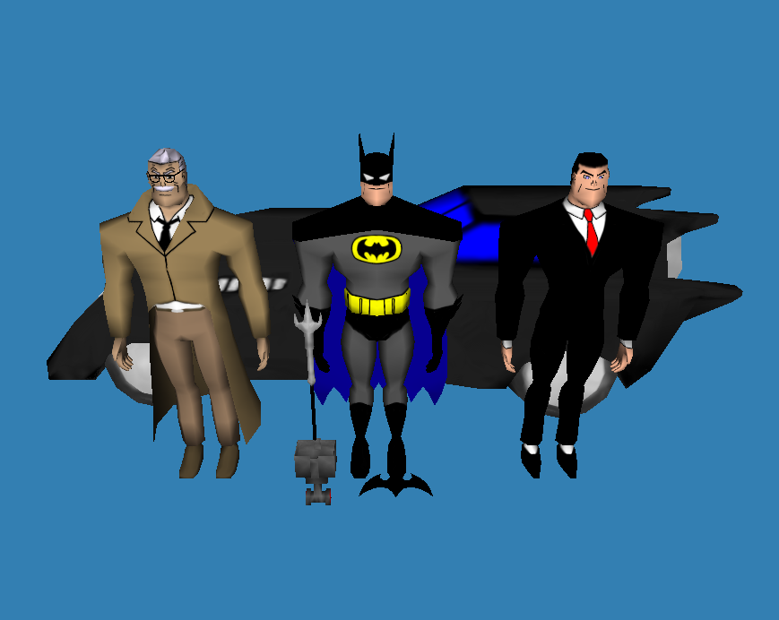Batman the Animated Series Low Poly 3D Models Pack 1