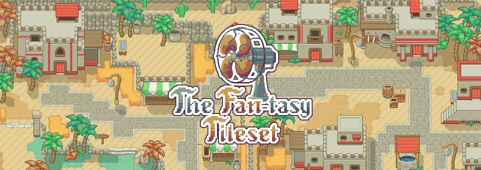 The Fantasy Tileset - Desert Oasis - 16x16 pixel art asset pack