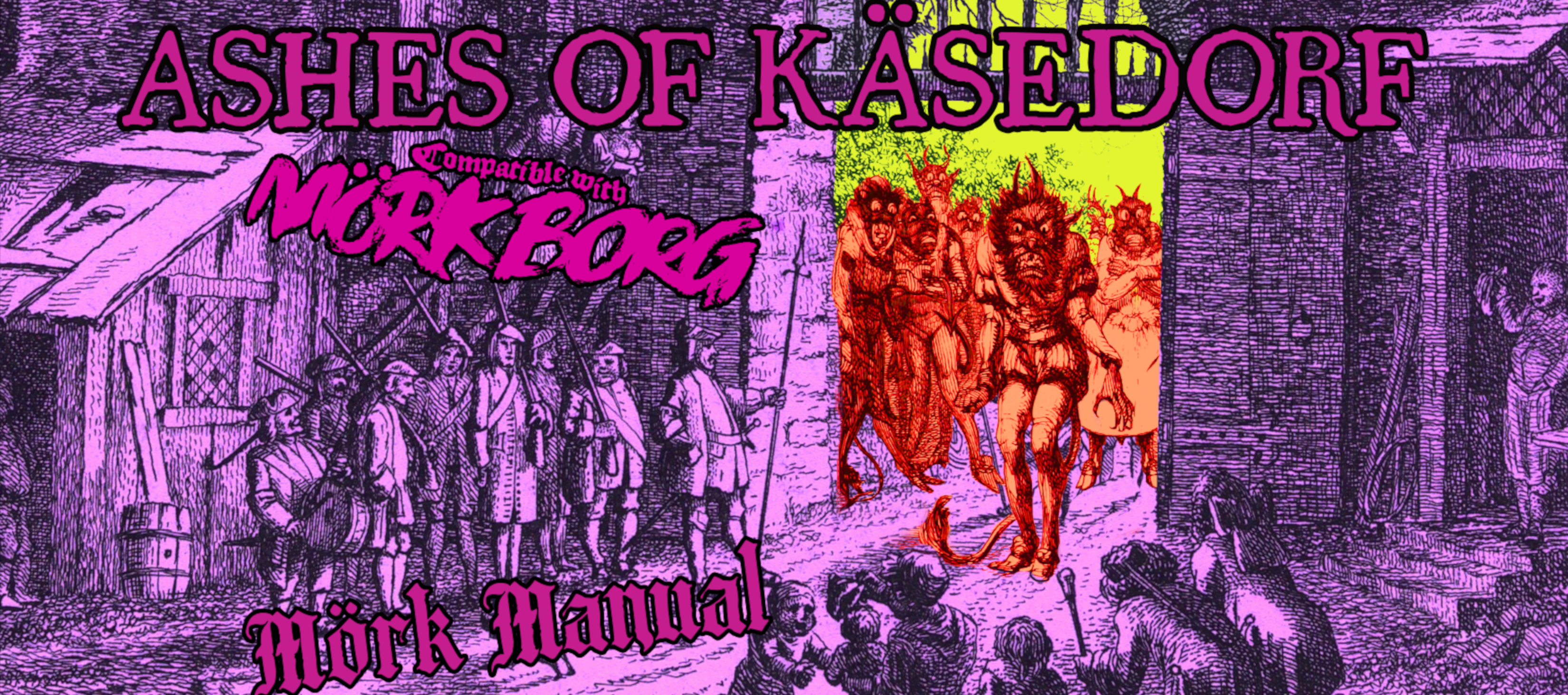 Ashes of Käsedorf, a pointcrawl for Mörk Borg