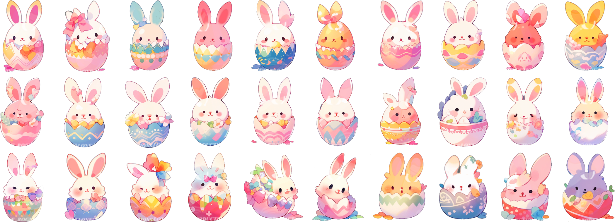 Cute - Egg Bunnies x 30