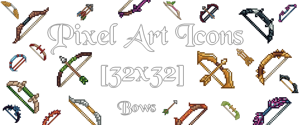Pixel Art Bows - Icons