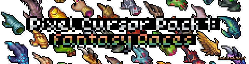 Pixel Cursor Pack 1: Fantasy Races