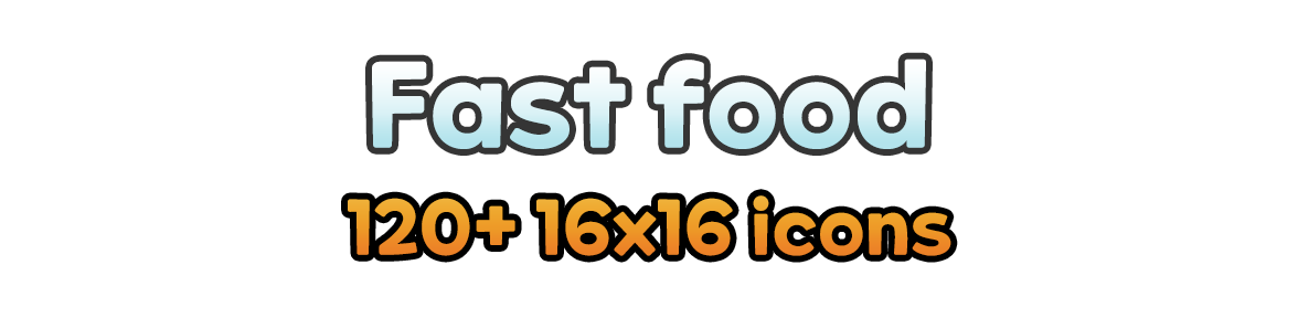 Fast food [120+ 16x16 food icons]