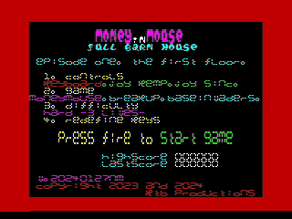 Episode One - Main menu screen.