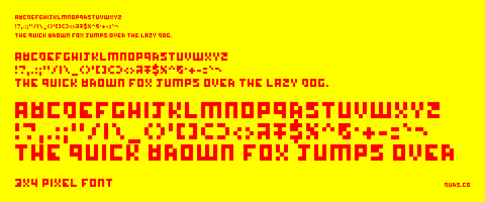 3x4 Pixel Font