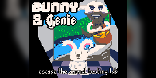 Cover image for Bunny and Genie Escape the Animal Testing Lab