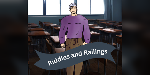 Cover image for Riddles and Railings - A Bara, BL, Yaoi, NSFW Visual Novel