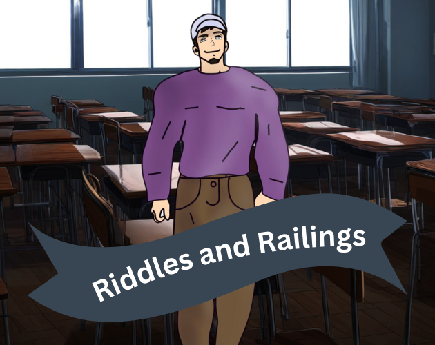 Cover image for Riddles and Railings - A Bara, BL, Yaoi, NSFW Visual Novel