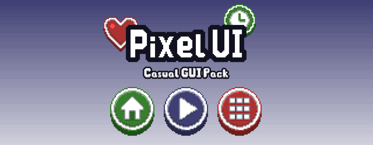 Pixel UI - Casual Pixel Art GUI Pack