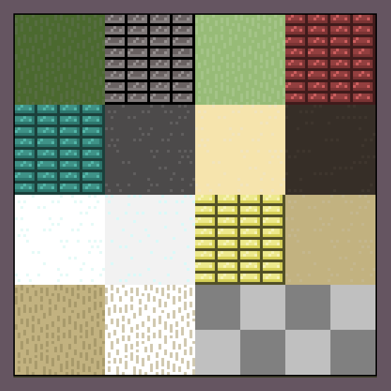 14 Free 32x32 Hand Drawn Simple Retro Game Textures by MangoPunchGames