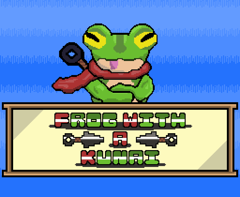 Frog With A Kunai by Smidge7, peachysam for BOSS RUSH JAM 2024 itch.io