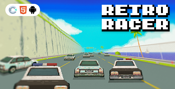 Retro Racer 3D - Construct 3 Game by duzeelo