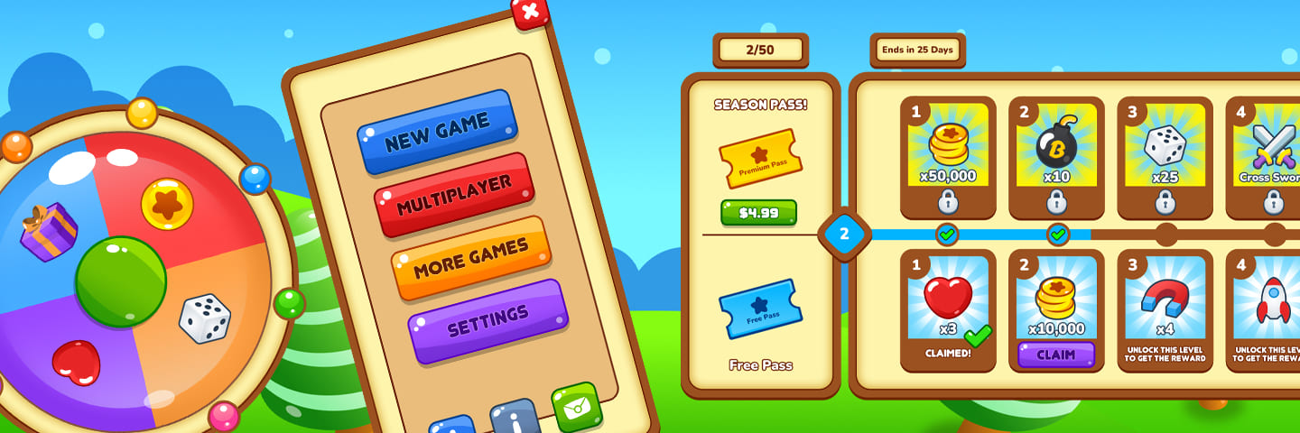Casual GUI for mobile games #2