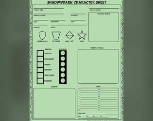 Retro Shadowdark Character Sheets   - Retro Shadowdark Character Sheets 