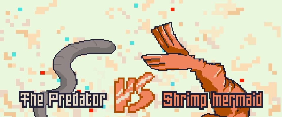 The predator vs shrimp mermaid